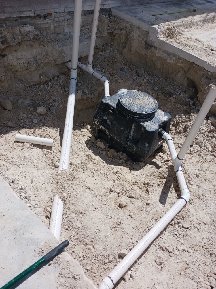Commercial interceptor installation