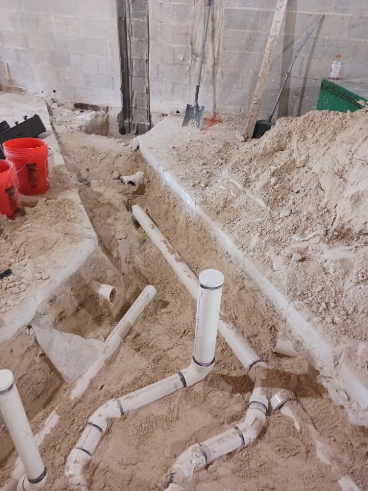 Commercial plumbing rough-in