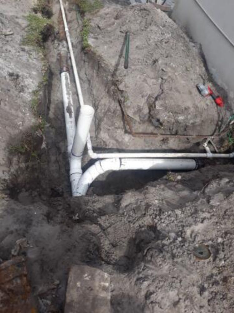 Underground sewer line