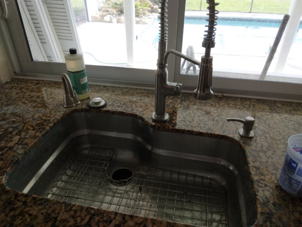 Kitchen faucet installation