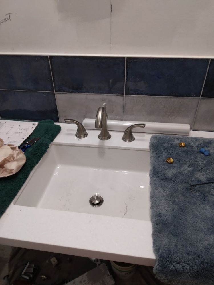 Bathroom sink and faucet